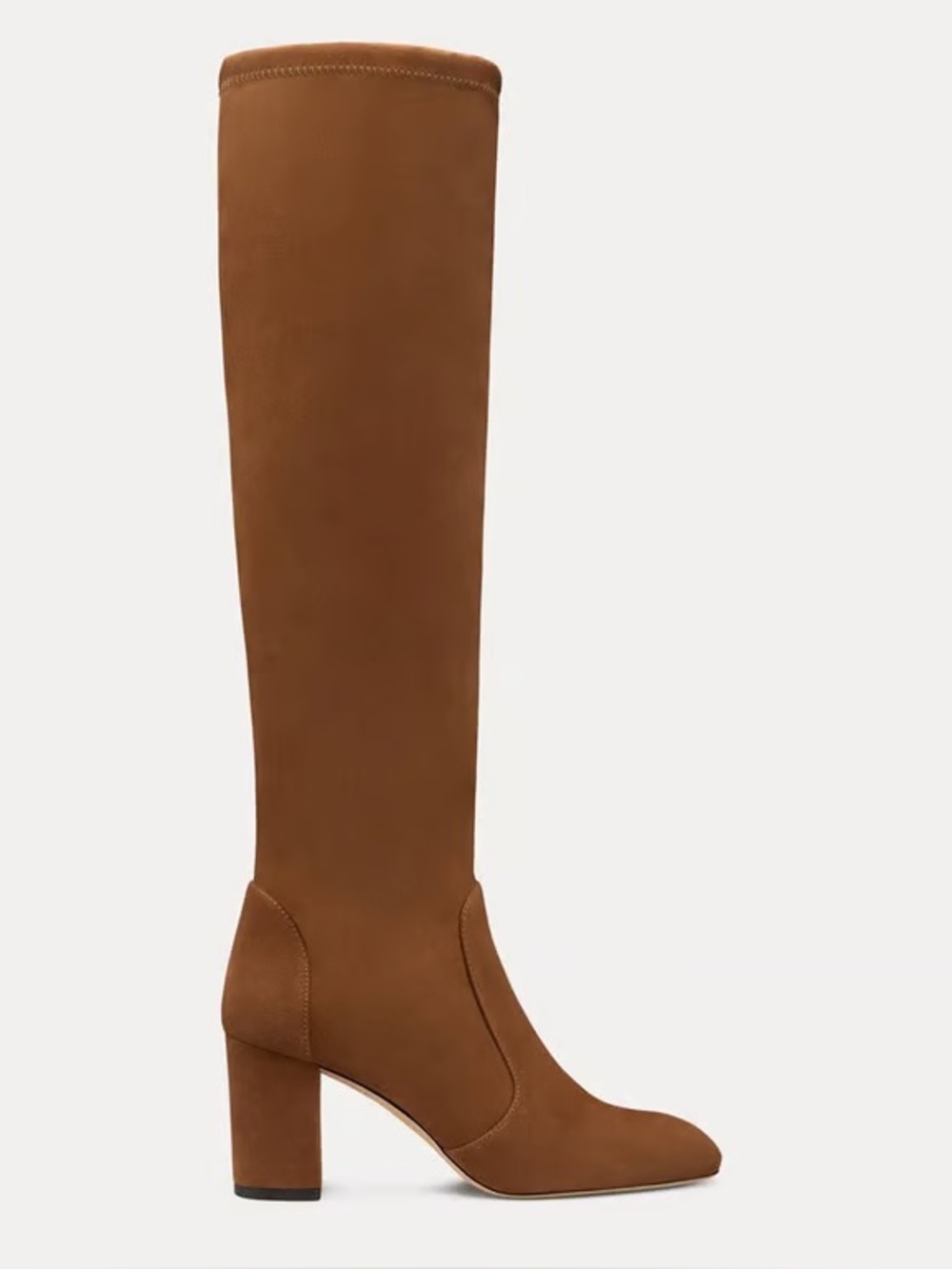 Stuart Weitzman Toasted Almond Suede Block-Heel Boots